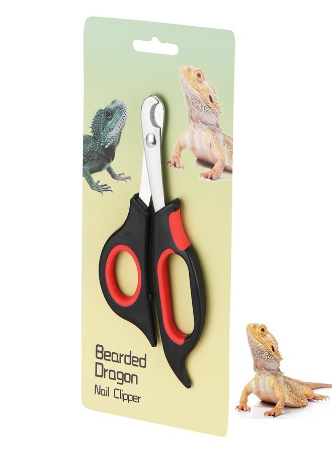 KEUYE Bearded Dragon Nail Clippers,Stainless Steel Bearded Dragon Toe Nail Clippers with Precise Angled Edges (Reddish Black) - Image 1